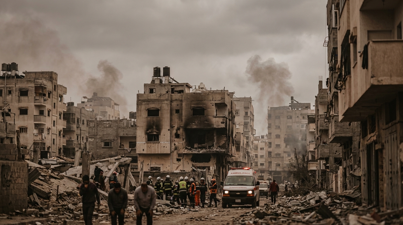 Israeli Strikes Kill 14 Palestinians Gaza Funeral Procession Ceasefire Violation